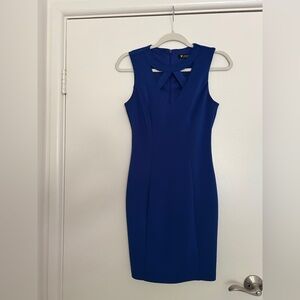 Cobalt Blue Guess Soft Bodycon Cutout Sheath Mini Dress Size 2/4